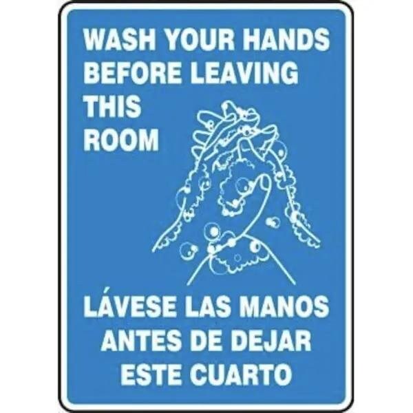 Accuform BILINGUAL SAFETY SIGN EMPLOYEES SBMRST540VS SBMRST540VS - main